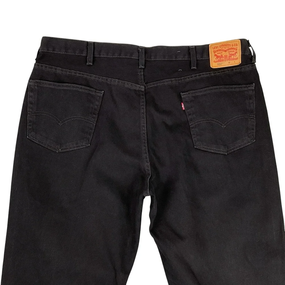 Levis Jeans Men 46x29 (ACTUAL 44x28.5) Black 550 Relaxed Fit Loose NWOT